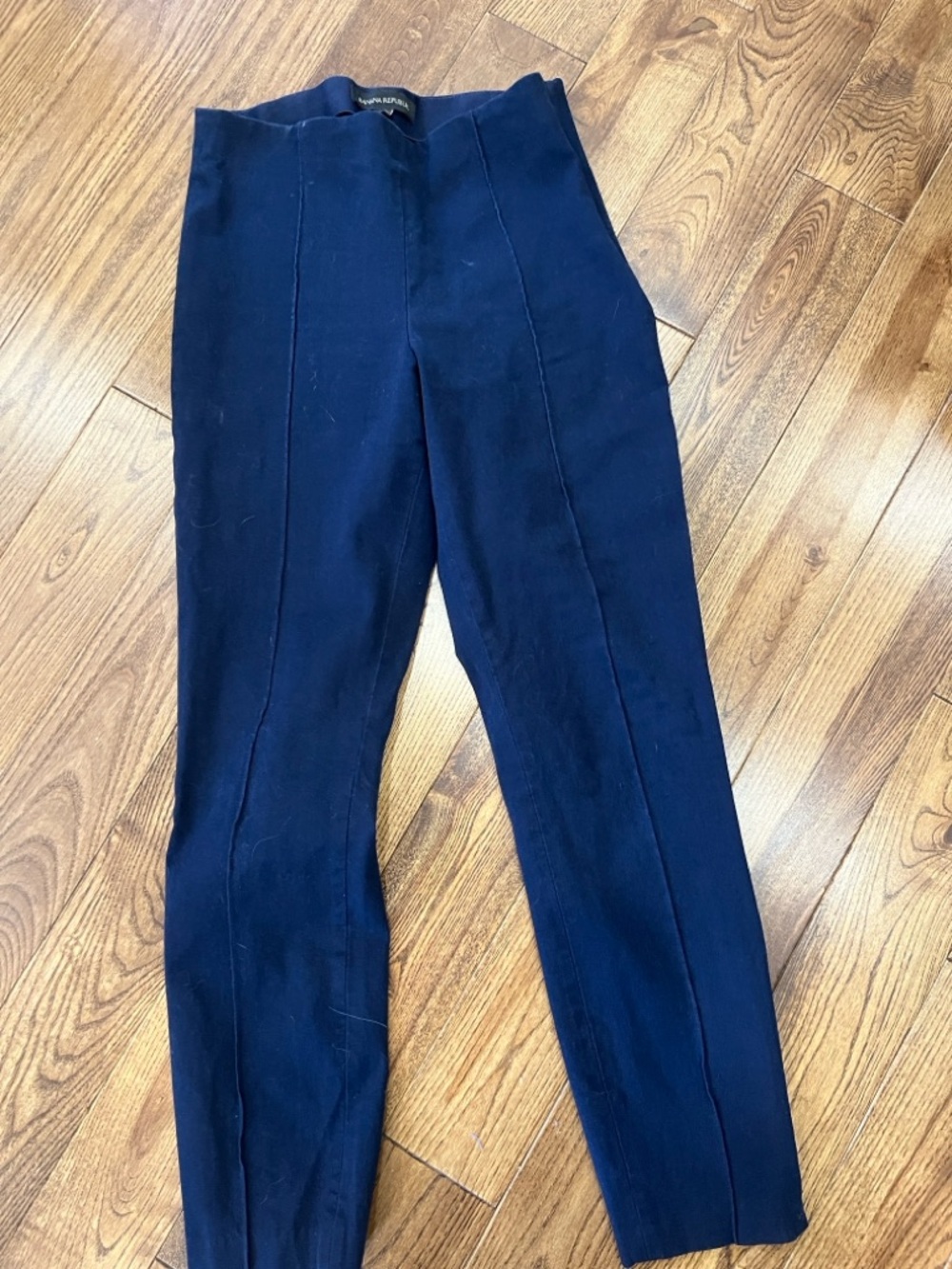 Banana Republic Navy High-Waist Tailored Trousers